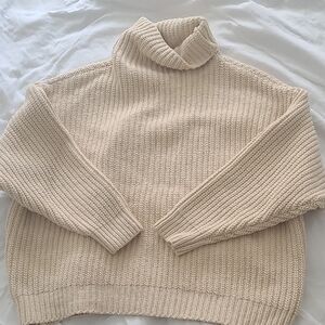 Free People - Swim Too Deep Oversized Turtleneck Sweater - XS